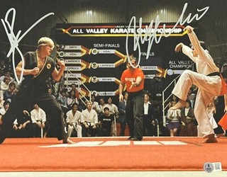 Ralph Macchio William Zabka Signed 11x14 Photo Cobra Kai Karate Kid Beckett