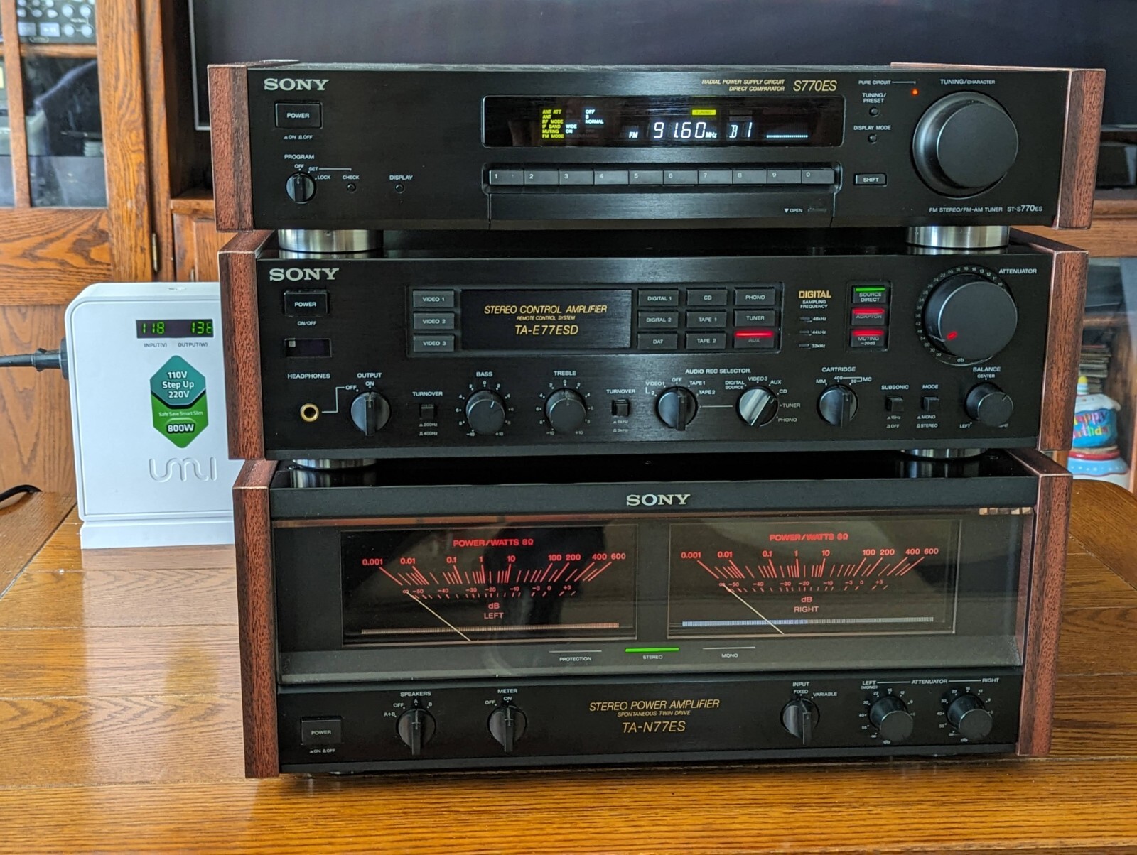 SONY TAN77ES POWER AMPLIFIER & TAE77ESD PREAMPLIFIER + S770ES TUNER