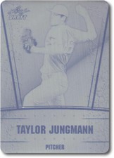 TAYLOR JUNGMANN 2011 Leaf Draft Rookie Card Press Plate RC BREWERS 1/1