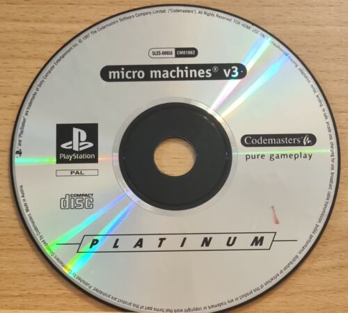 Micro Machines V3 solo disco - gioco PS1 Sony Playstation One - PAL * - Foto 1 di 3