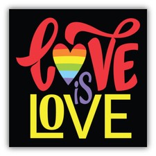 Love Is Love LGBT Rainbow Vinyl Sticker Decal