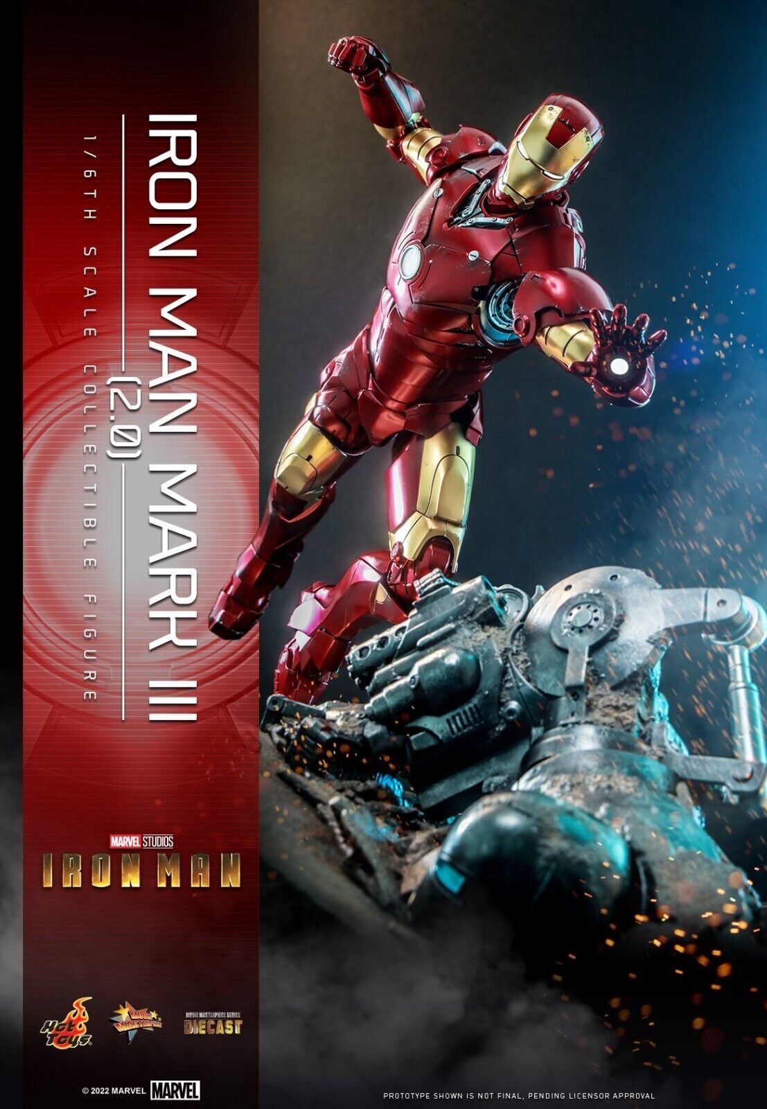 ホットトイズ 1/6 アイアンマン マーク3 DIECAST HOTTOYS ムービー・マスターピース DIECAST】『アイアンマン』1／6