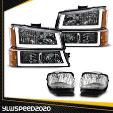 Chrome Housing Led Drl Headlights Lamp Fog Lights Fit For 2003-2006 Silverado Chrome Housing Led Drl Headlights Lamp Fog Lights Fit For 2003-2006 Silverado