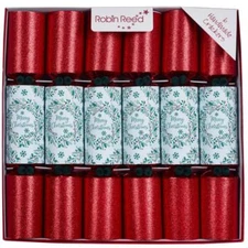 Robin Reed H5 Christmas Wreath 6pc 12" Party Crackers Favors 62411.PICCADILLY
