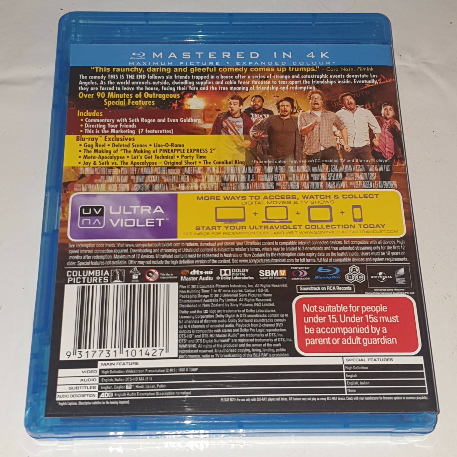 This Is The End (Bluray 2013) Seth Rogen, James Franco, Jonah Hill