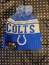 Indianapolis Colts Football New Era Unisex Beanie Knit Hat With Pom