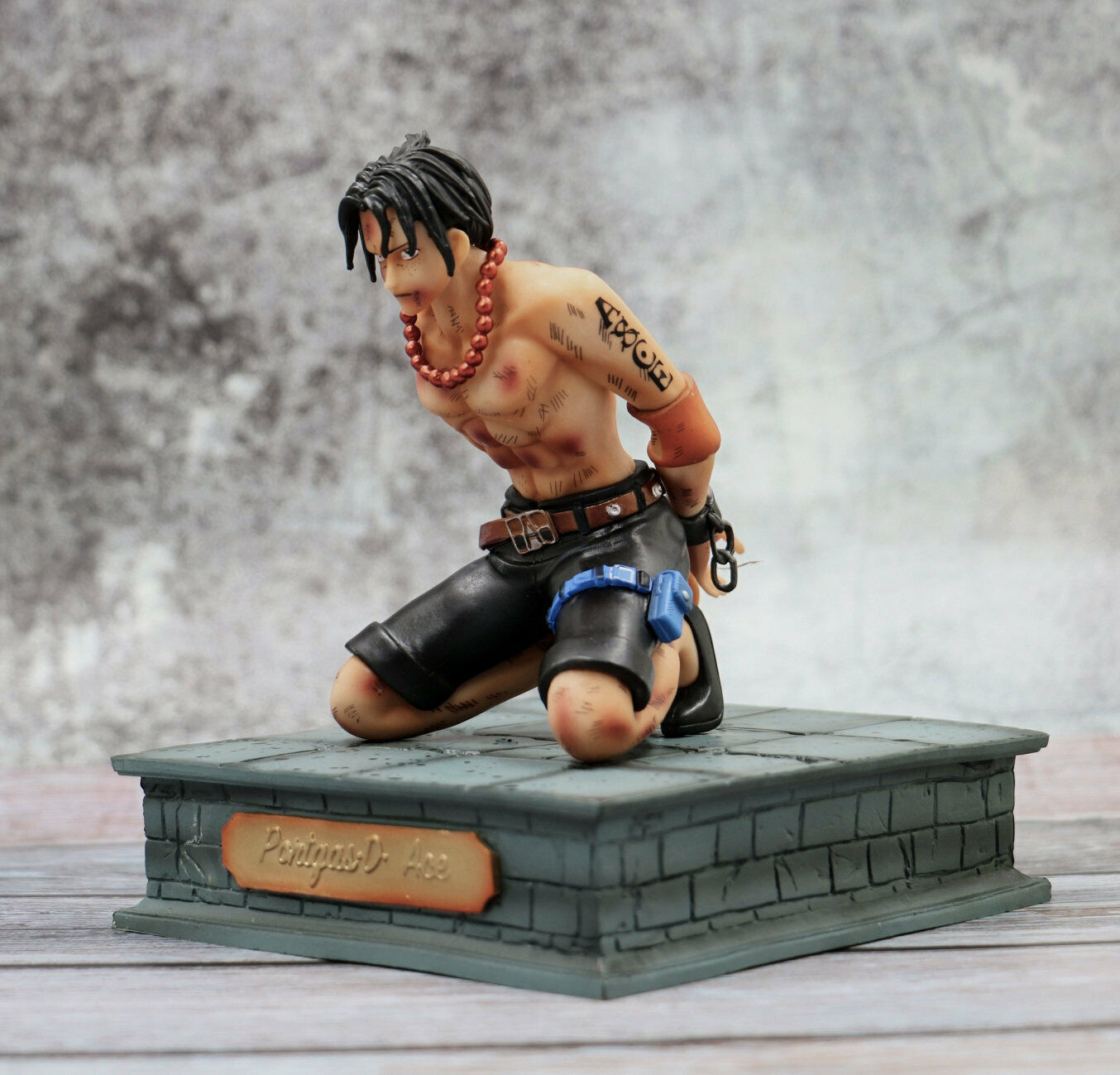 13cm One Piece Anime Figures Portgas D Ace Execution Figurine Pvc