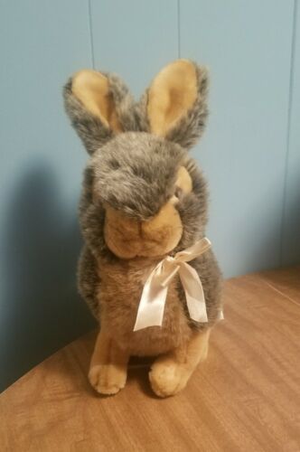 Dan Dee Collector's Choice Bunny Rabbit Plush 12" Gray Brown Stuffed Animal - Picture 2 of 11