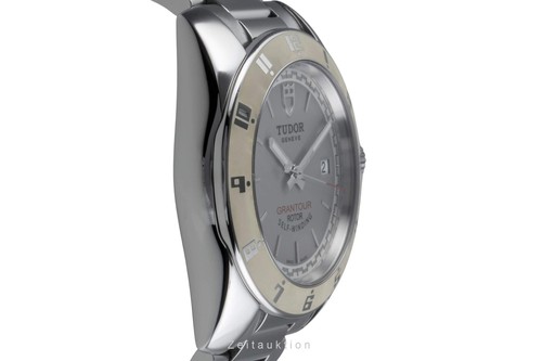 Tudor Grantour Edelstahl Silver Dial Automatik Herrenuhr Ref. 20050 - Bild 6 von 14