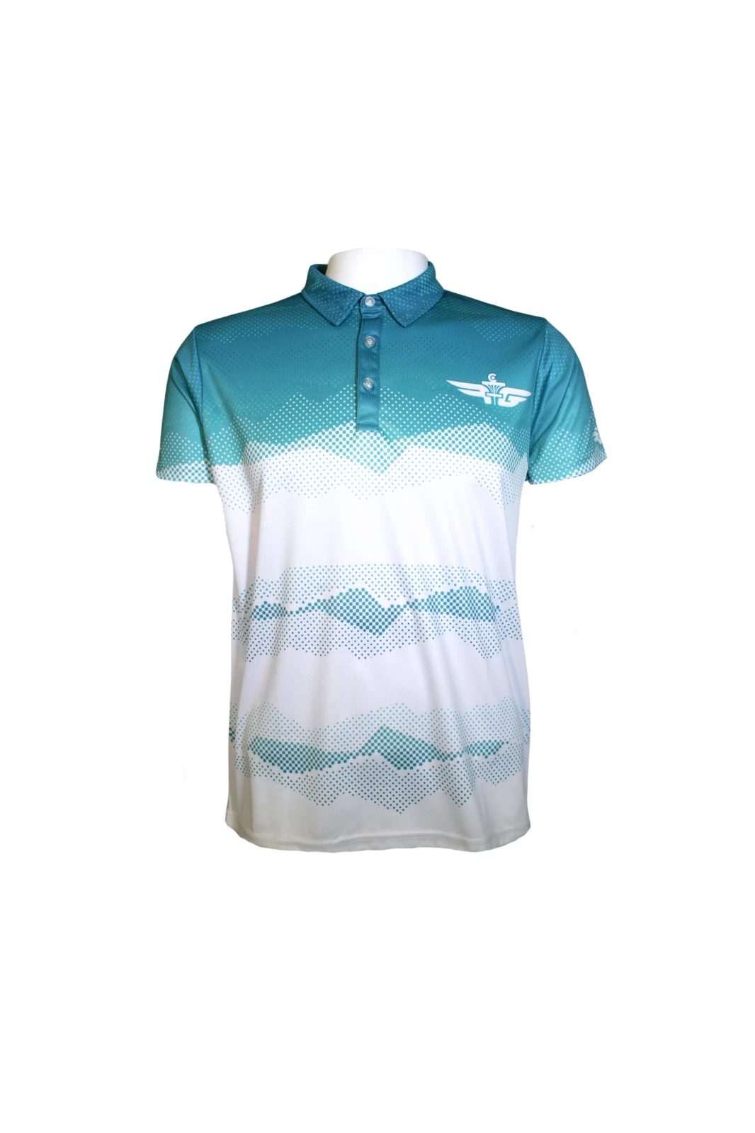 FLY GREEN PERFORMANCE WEAR MENS POLO "MTN" DRI-FIT DISC GOLF SHIRT ALL SIZES