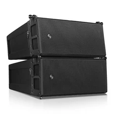 Sound Town 2x Dual 6.5" 600W Powered Line Array Speaker DSP ZETHUS-A26PW-PAIR