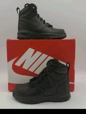 Nike Manoa '17 LTR Toddler Size 8C Triple Black Hiking Snow Boots HF0751-001