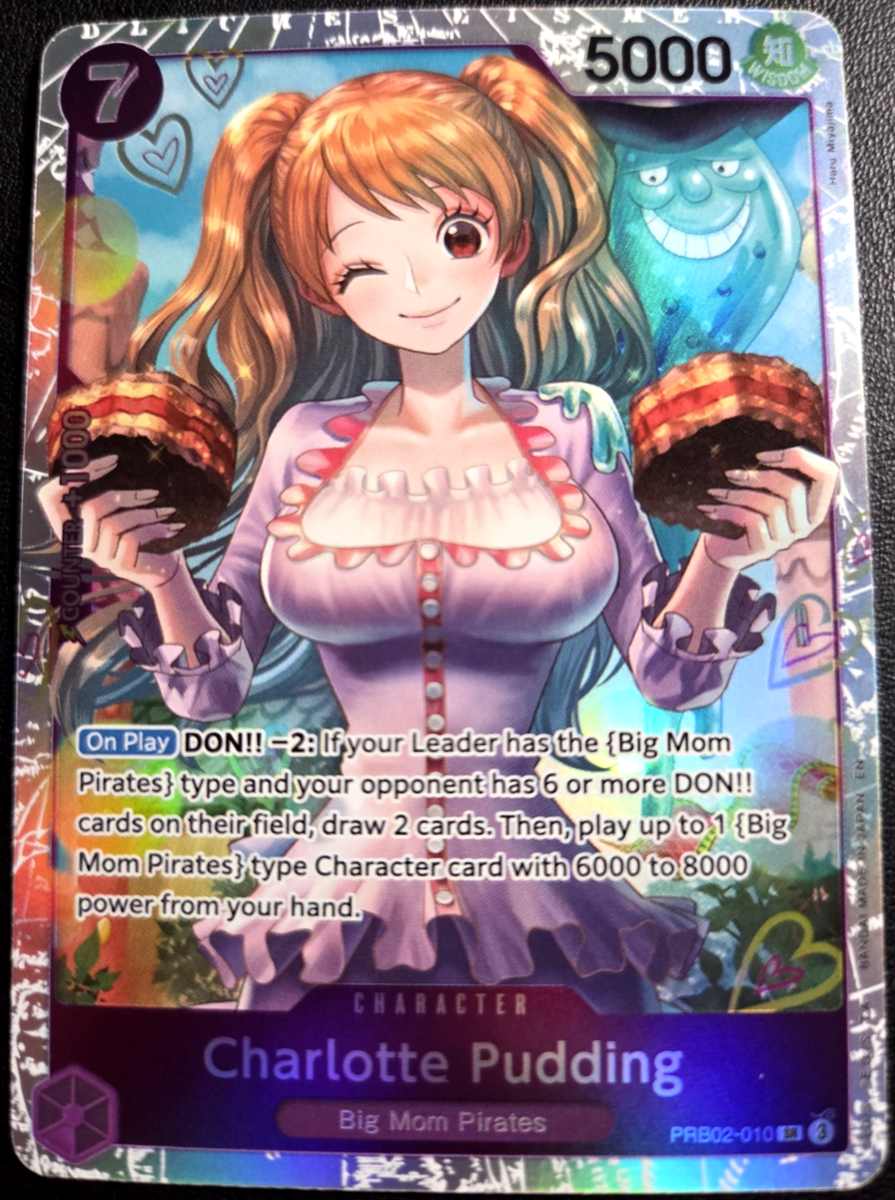 Charlotte Pudding PRB02-010 SR ONE PIECE Tcg Card Game NM PURPLE