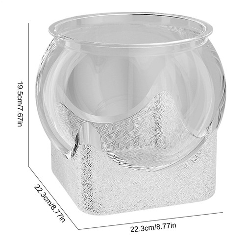Round Fish Bowl Clear Aquarium Fish Tank Small Aquariums Flower Vase Centerpiece - Picture 8 of 12