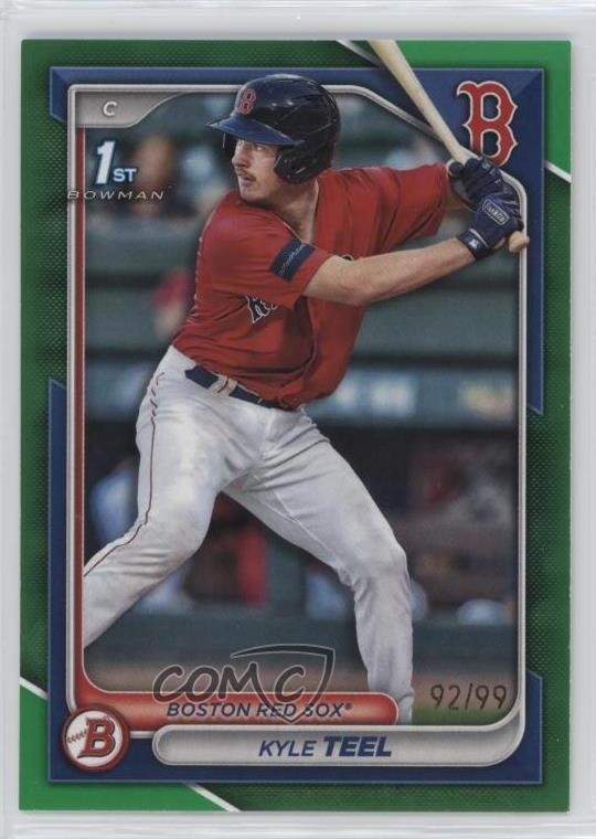 2024 Bowman Prospects Green Border 92/99 Kyle Teel #BP-48 04cw