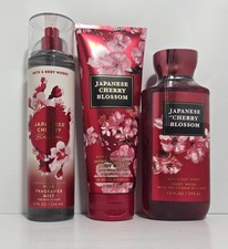 BATH  BODY WORKS JAPANESE CHERRY BLOSSOM MIST ,CREAM  SHOWER GEL Set of 3 
