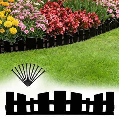 Garden Edger Border 33FT, Garden Fence Border 4.6IN Tall Flexible Garden Edgi...