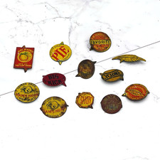 FM Bohannons Ogburn Hill Taylor Bros Tobacco Tags Tin Lot of 12 Winston NC