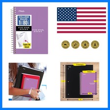 Spiral Notebook, 1 Subject, College Ruled Paper, 4-3/8" x 7", Personal Size, ...