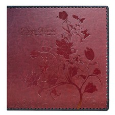 Photo Album Book, Family Album Self Adhesive Scrapbook, Leather Cover, Holds ...