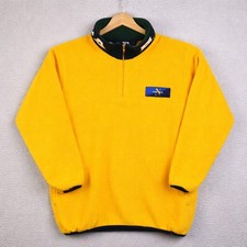 Nautica Pullover Youth Medium 12-14 1/4 Zip 90's Fleece Collar Spell Out Y2K