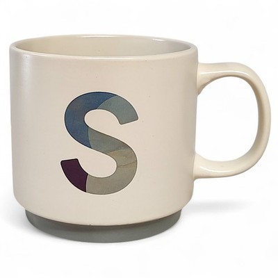 FRINGE STUDIO Letter ''S'' Monogram Mug 4'' H 4'' Diameter