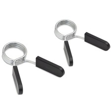 Black 2 Inch Barbell Clamps, Stainless Steel Spring Collar Clips Weight Bar C...