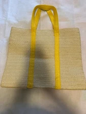 Mark & Graham Lined Straw Bag 17"x14"x6"