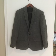 J.Crew Ludlow Blazer 38S Grey Herringbone 100 Wool Italian Sport Coat Jacket