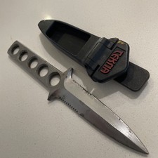 Vintage Tekna Stainless Dive Knife W Sheath Japan Snorkel Swim 3.5 In. Blade Vintage Tekna Stainless Dive Knife W Sheath Japan Snorkel Swim 3.5 In. Blade
