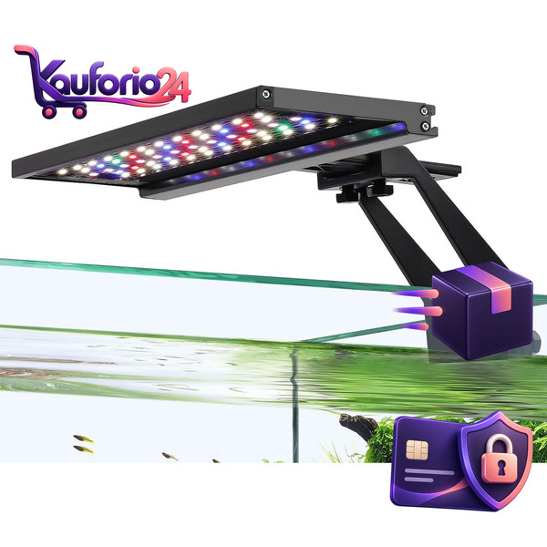 Aquarium LED Beleuchtung 14W Vollspektrum Tag-Nacht Dual Timer 9 Farben 1 StüCk-image