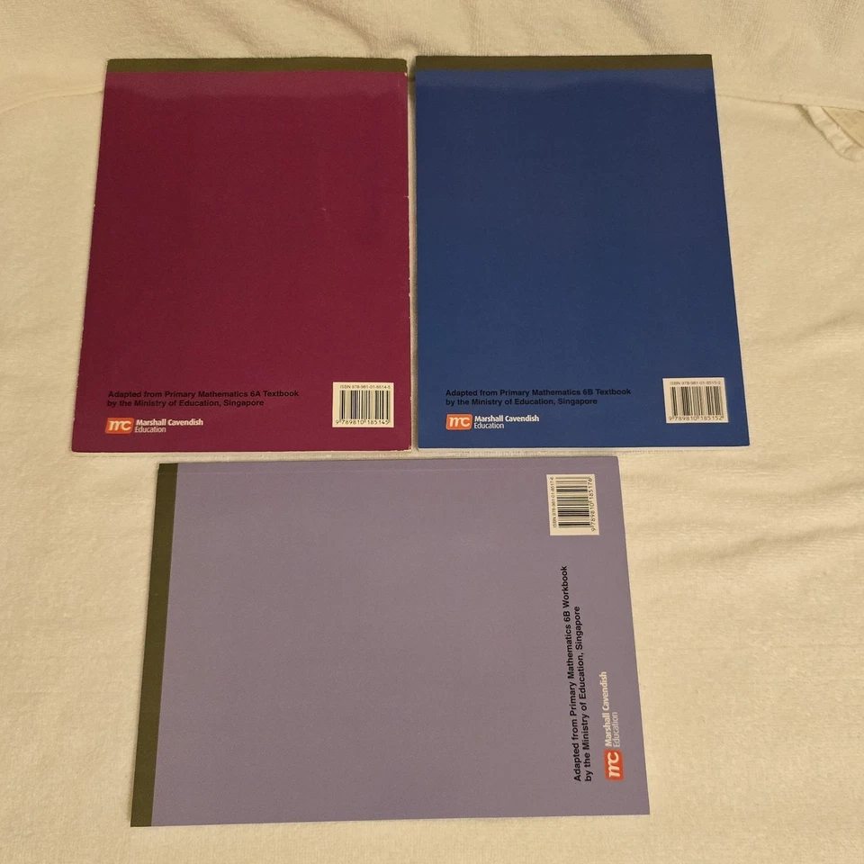 Singapore Math PRIMARY MATHEMATICS 6A 6B Textbooks / Workbook US EDITION SET 3 - Image 2 of 4