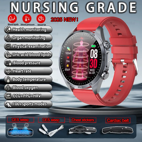 2025 New for HUAWEI Pulse Therapy Smartwatch ECG Uric Acid Blood Oxygen Heart Ra - Picture 10 of 34