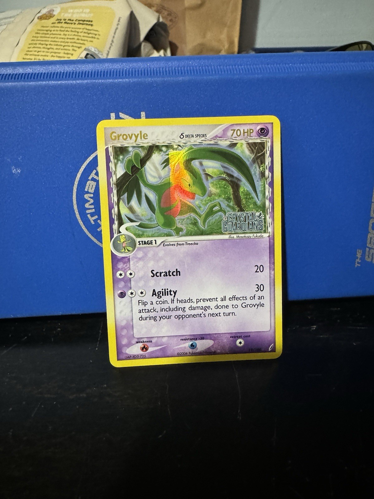 Grovyle (Delta Species) 19/100 Crystal Guardians Reverse Holo NM