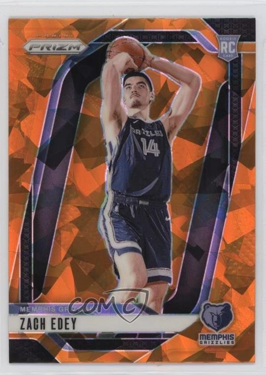 2024-25 Panini Prizm Orange Ice Prizm Zach Edey #249 uk2