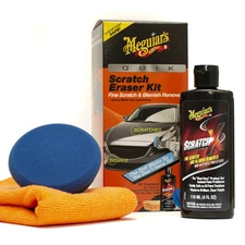 Meguiar's Quik Scratch Eraser Kit, Car Care Kit with ScratchX, Drill-Mounted Pad