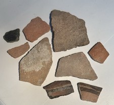 Anasazi Pottery Shards Native American Artifacts 9 Pieces Southwest (23E)
