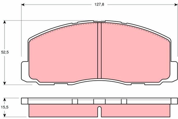 Bremsbelagsatz, Scheibenbremse GDB355 TRW FüR Mitsubishi-image