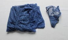 Adore Me Women's Lace Ruffle Neckline Audrey Babydoll Set AE9 True Navy Small