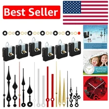 DIY Quartz Clock Movement Kit - 6 Mechanisms, Hands & Repair Essentials Included