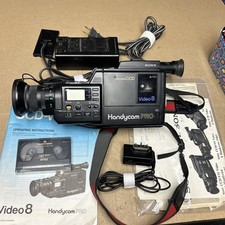Vtg Sony Handycam Pro CCD-V9 Video 8 Camcorder W/ Charger Tested  No Batteries 