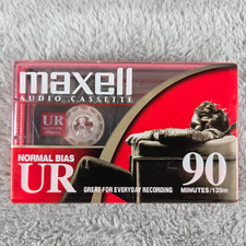Maxell UR 90 Minute Blank Audio Cassette Tape Normal Bias Korea New Sealed