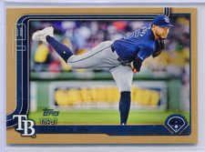 Taj Bradley Topps 2025 Series 1 Gold Card #1227/2025 Tampa Bay Rays #183