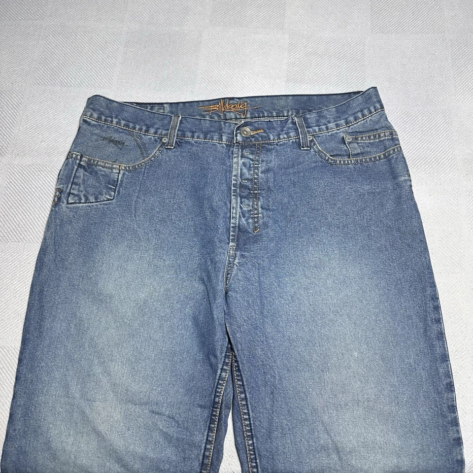 Jeans Billabong Vintage Y2K 36x32 Grunge Patinador Sueltos Pierna Ancha Denim Botón Mosca Foto 2 de 4
