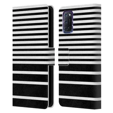 HEAD CASE DESIGNS DYNAMIC STRIPES LEATHER BOOK WALLET CASE COVER FOR OPPO PHONES