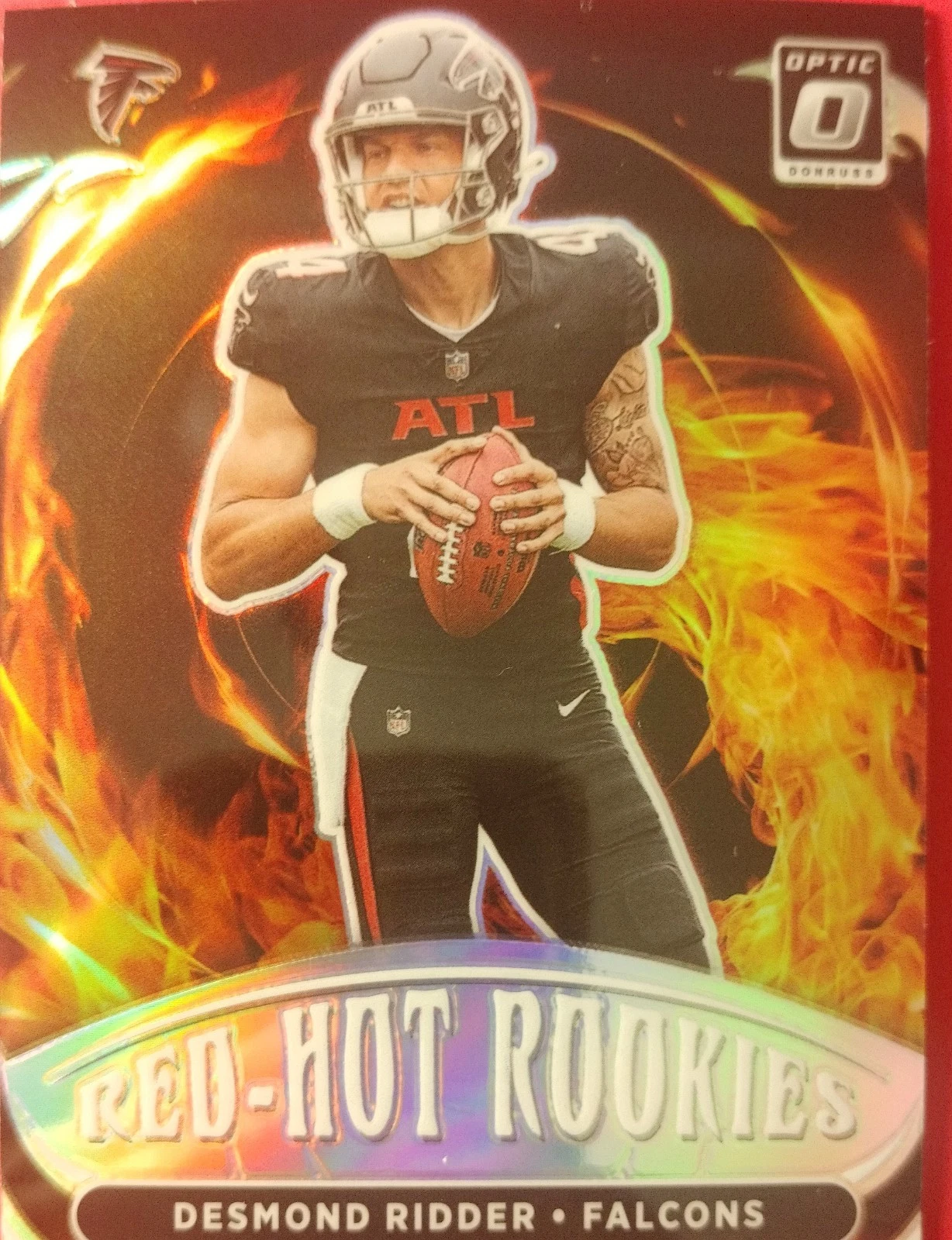 2022 Panini Donruss Optic - Red Hot Rookies Desmond Ridder #RHR-2 Holo Prizm...
