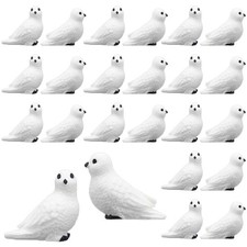 100 Pcs Mini White Artificial Doves Christmas Ornaments Birds Christmas Tree ...