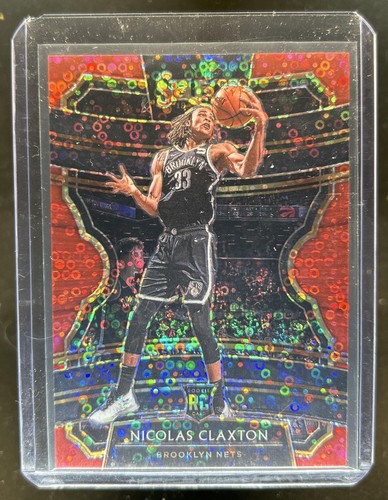 2019-20 Panini Select Nicolas Claxton RC Disco Red Prizm Concourse #/49 Nets