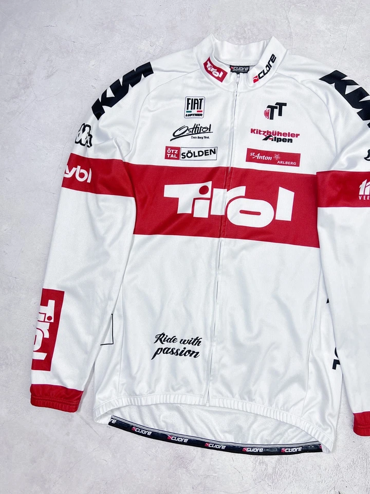 Cuore Tirol Warm Cycling Jersey FIAT KTM Kappa Long Sleeve size Medium - Image 2 of 4
