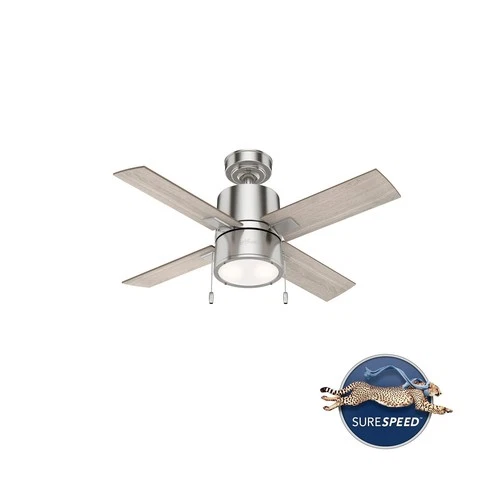 42 Inch Indoor Ceiling Fan with LED Light, Pull Chain, 4 Blades, Brushed Nickel - Picture 2 of 6